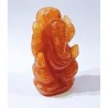 Orange Aventurine (Sindoori) Ganesh Ji Idol 64 Gram Certified