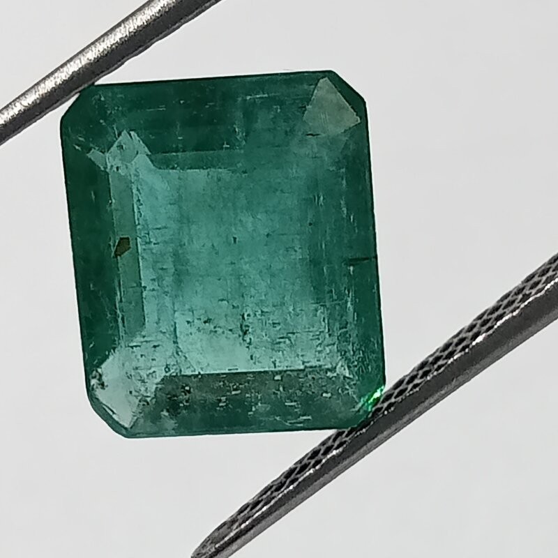 Square Shape Panna Stone (Emerald) With Lab Certified - 4.08 Carat